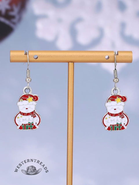 Women's Christmas Snowman Earrings