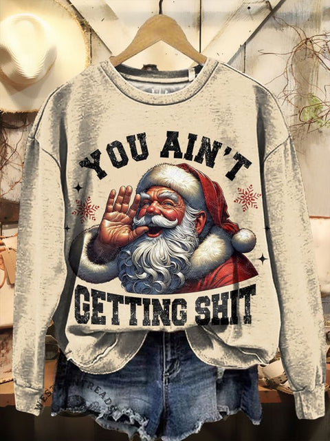 Christmas Print Casual Sweatshirt