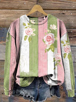 Vintage Print CasualSweatshirt