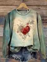 Vintage Print CasualSweatshirt