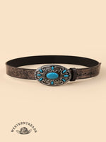 Vintage Engraved Sapphire Belt