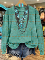 Vintage Print CasualSweatshirt