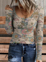 🔥Hot Sale🔥Vintage Paisley Print Sweatshirt