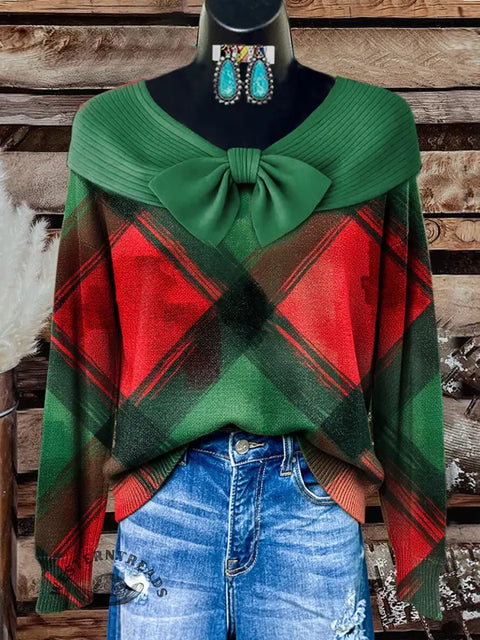 Women's Christmas Print Casual Cotton Sweater