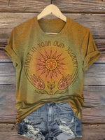 Vintage Western Art Print T-shirt