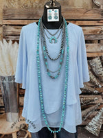 Retro Art Design Chiffon Layered Ruffle Shirt