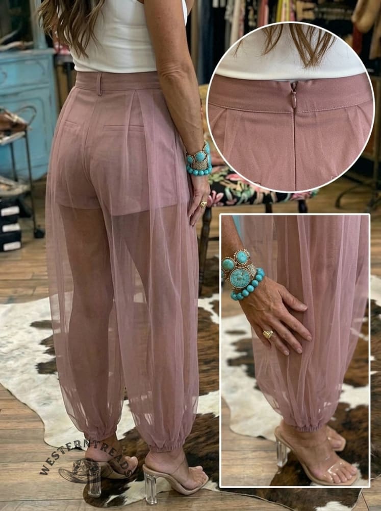 Women's Relaxed Sheer Balloon Pants