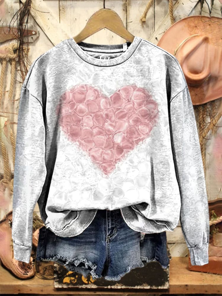 Vintage Heart Art Print Sweatshirt