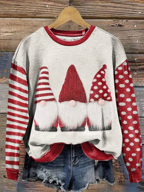 Retro Christmas Casual Cotton Sweatshirt