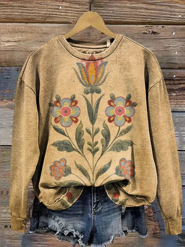 Vintage Art Print Sweatshirt