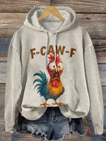 Funny Chicken Print Casual Hoodie Sweatshirt
