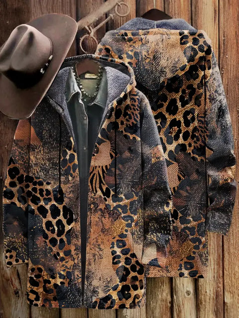 Retro Texture Unisex Plush Thick Long-Sleeved Cardigan Coat