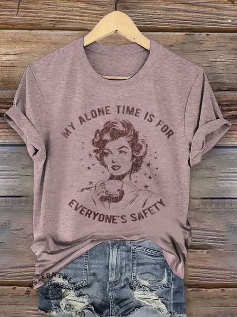 Retro Western Art Print Casual T-shirt