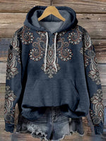 Paisley Print Casual Hoodie Sweatshirt