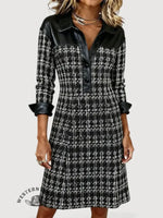 Women‘s Tweed Patchwork Dress