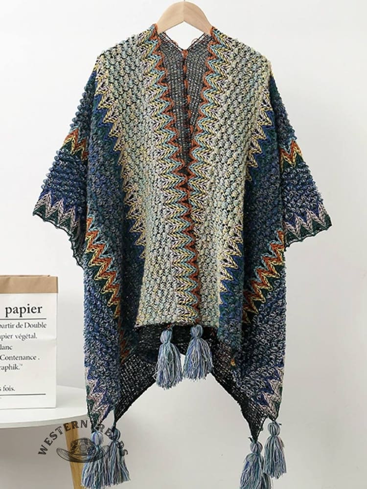 Bailey Blanket Tassel Poncho