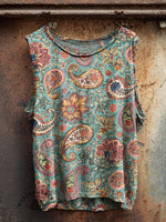 Women's Vintage Print Casual Tank Top