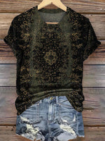 Vintage Print Casual T-shirt