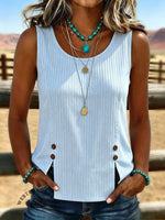 Women's Vintage Patchwork Casual Sleeveless Vest