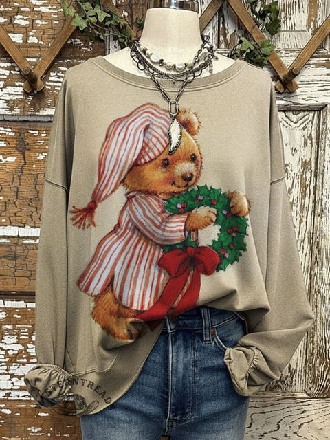Christmas Art Print Casual Sweatshirt