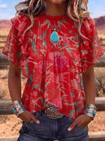 Vintage Art Comfortable Summer Fabrics Casual Shirt