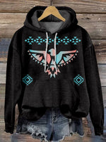 Aztec Print Casual Hoodie Sweatshirt