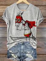 Funny Donkey Art Print T-shirt
