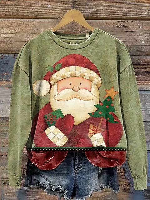 Santa Claus Casual Cotton Sweatshirt