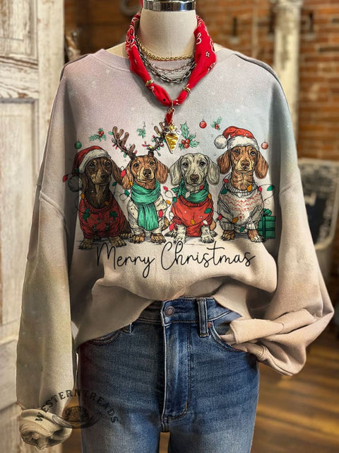Christmas Art Print Casual Sweatshirt