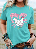 "guess What? Chicken Butt" Two-sided Graphic Tee