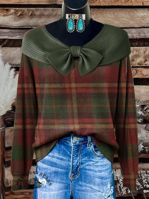 Women's Christmas Print Casual Cotton Sweater