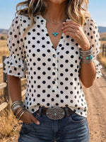 Vintage Art Comfortable Summer Fabrics Puff Sleeve Casual Shirt