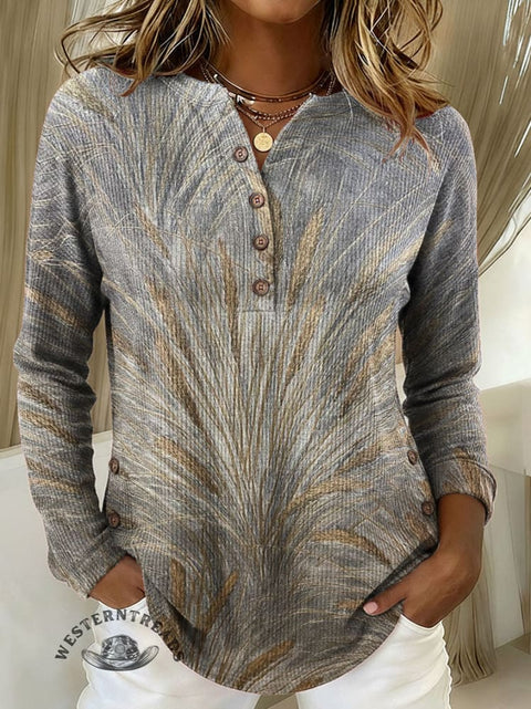 Women's Retro Abstract Pattern Print Casual Jacket