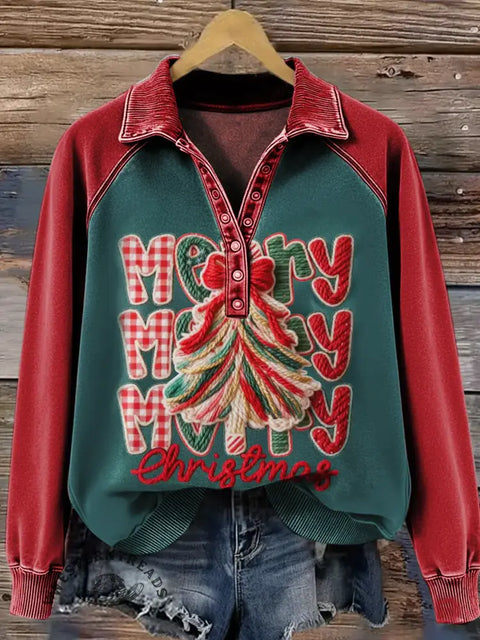 Christmas Art Print Casual Sweatshirt