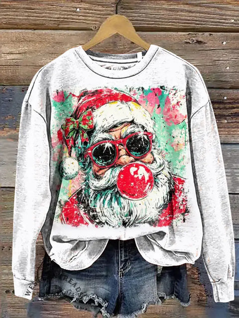 Funny Santa Claus Casual Cotton Sweatshirt