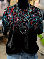 Retro Floral Art Print T-shirt