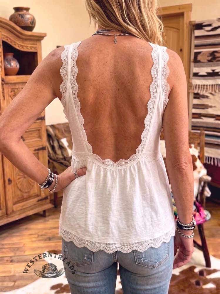 Women's Summer Sleeveless Lace-trimmed Tank Top