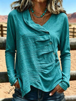 Women's Vintage Patchwork Casual Shirt