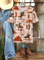 Classic West Horse Art Print T-shirt