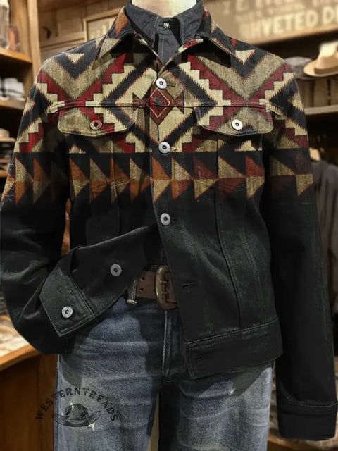 Men's Aztec Print Casual Top