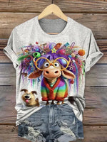 Funny Cow And Dog T-shirt
