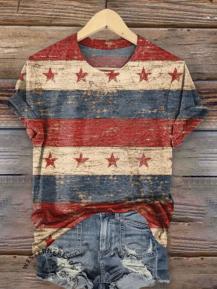 Vintage Independence Day Art Print T-shirt