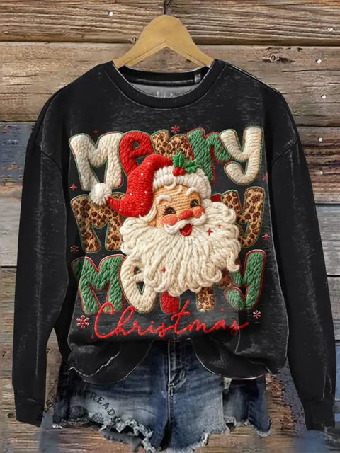 Merry Christmas Art Print Casual Sweatshirt