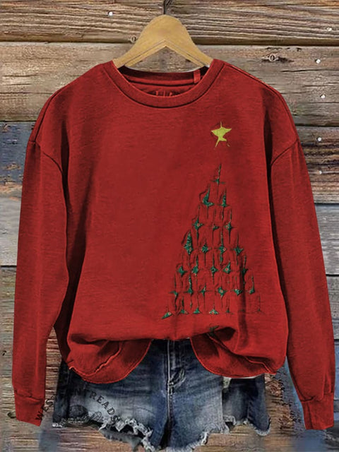 Retro Christmas Casual Cotton Sweatshirt