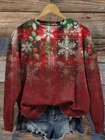 Christmas Art Print Casual Sweatshirt