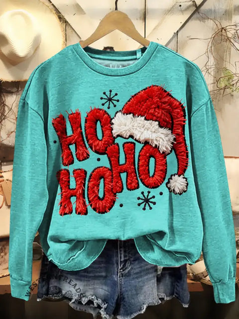 Christmas Art Print Casual Sweatshirt