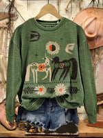 Vintage Western Art Print Sweatshirt