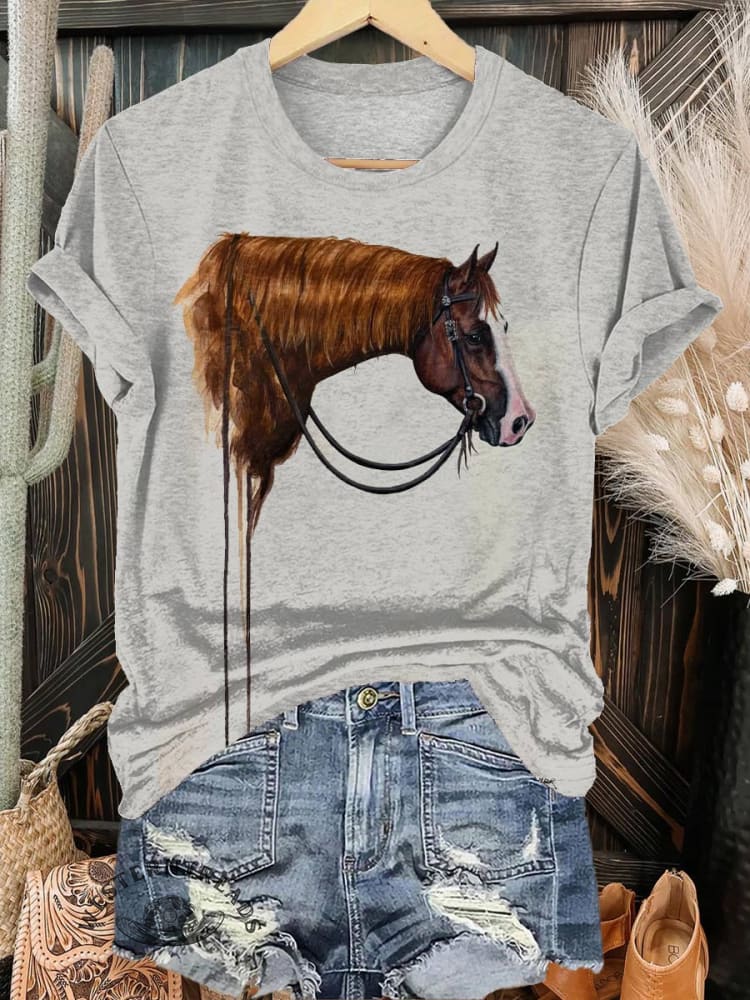 Horse Art Print T-shirt