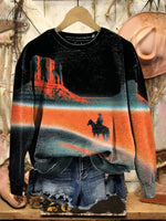 Vintage Western Art Print Sweatshirt