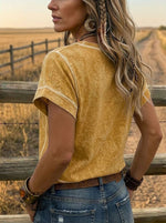 Women's Cross Art Print Casual Top